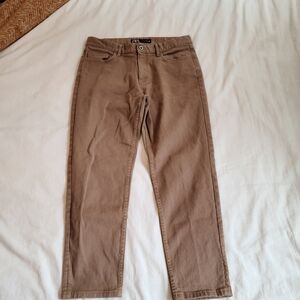 Zara Men's Khaki Straight-Leg Chinos — Light Brown